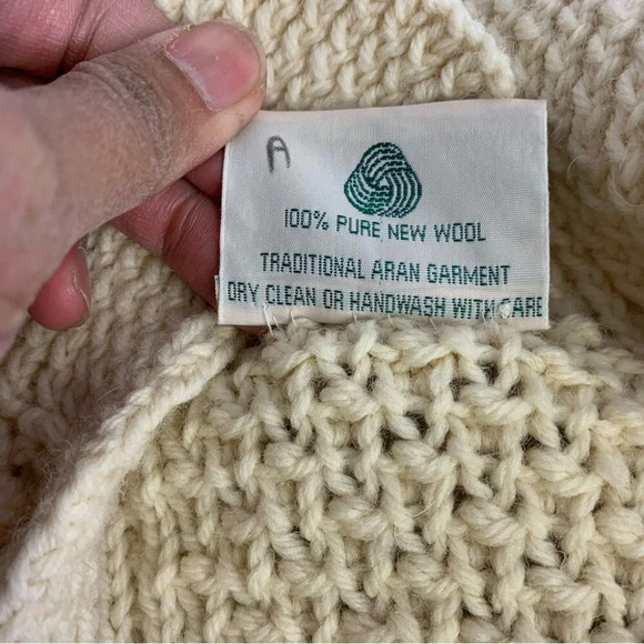 Blarney Woolen Mills Kids Handknit In Ireland Fisherman's Sweater Size Unknown - Picture 6 of 12